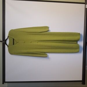 Vintage Green Long Wool Blend Cardigan Sweater Large